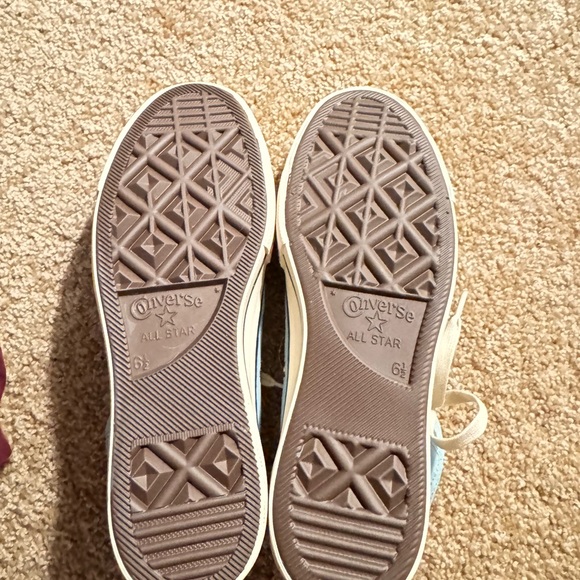 Converse Women's Light Blue Platform Sneakers - Picture 4 of 5